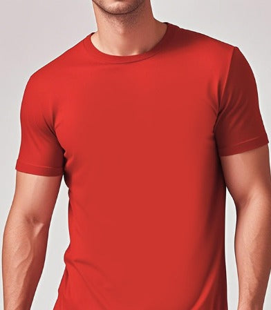 Solid Casual Crewneck T-Shirt — Loose Fit Pure Cotton | Men's Everyday Tee