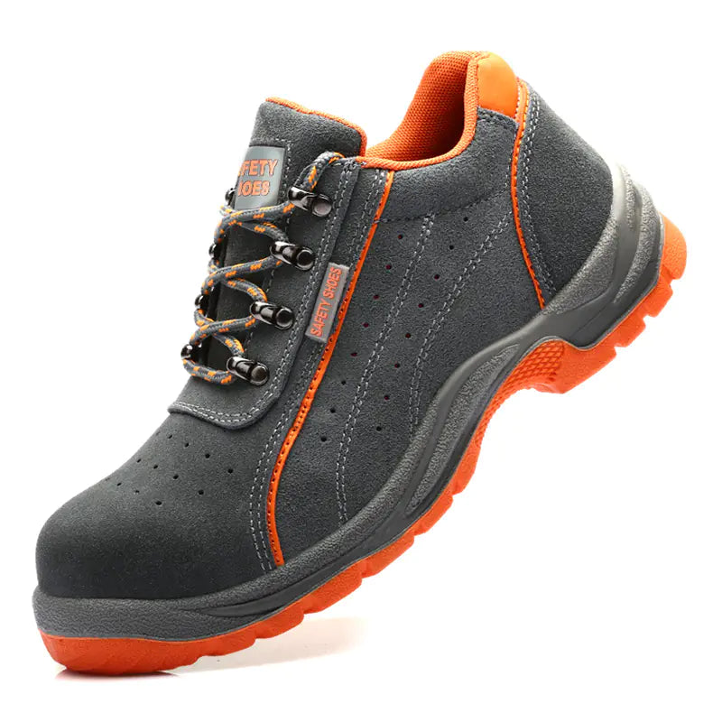 Men's Steel Toe Non-Slip Welding Safety Work Shoes - Heat-Resistant Protective Footwear
