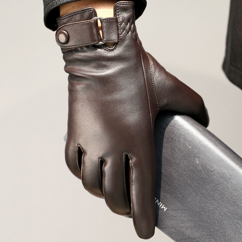 Men's Sheepskin Leather Gloves — Warm Velvet Lined | Driving & Outdoor