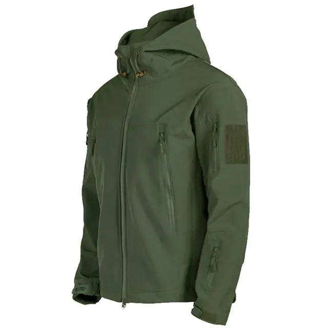 Men's Tactical Shark Skin Softshell Jacket — Waterproof Fleece Lined | Outdoor & Hiking
