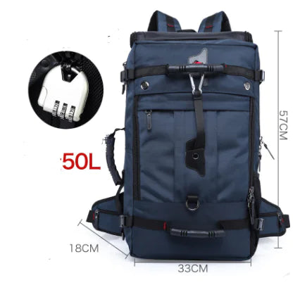 50L Oxford Fabric Hiking Backpack - Large Capacity Travel Pack with Durable Construction | Outdoor Adventure