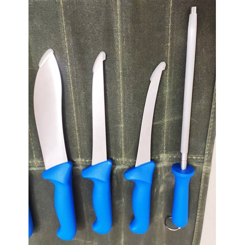 7-Piece Butcher's Knife Set — 5Cr15MoV Steel | Canvas Roll Bag Included