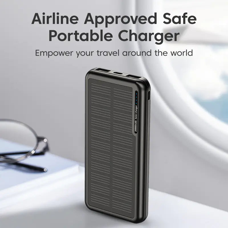 KUULAA 20000mAh Solar Power Bank - PD18W Fast Charging, Multi-Port | Portable Power