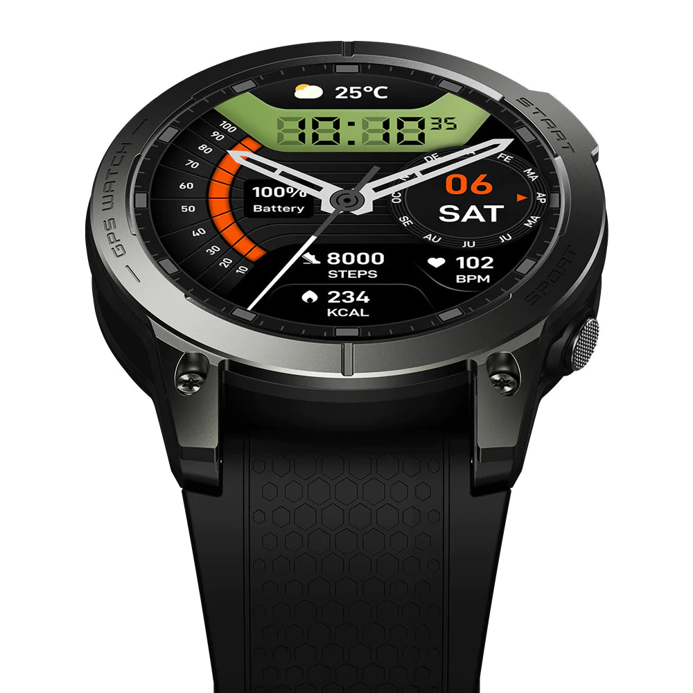 GPS Positioning Sport Smart Watch - Waterproof Fitness Tracker with Heart Rate & Sleep Monitor | AMOLED Display