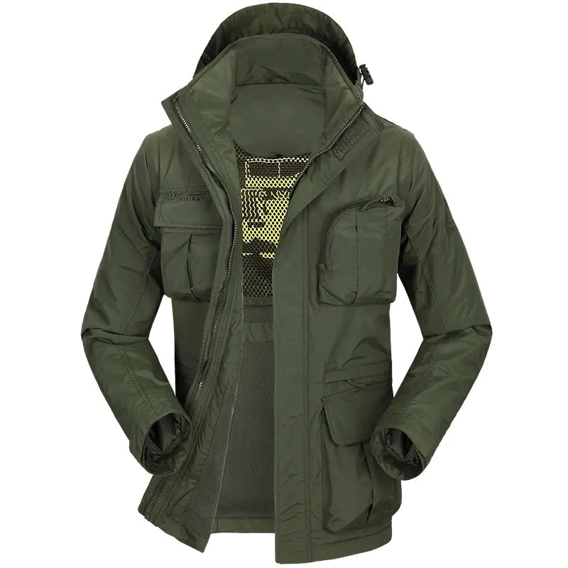 Men's Tactical Jacket with Removable Sleeves — Convertible Vest Memory Fabric | Outdoor & Casual