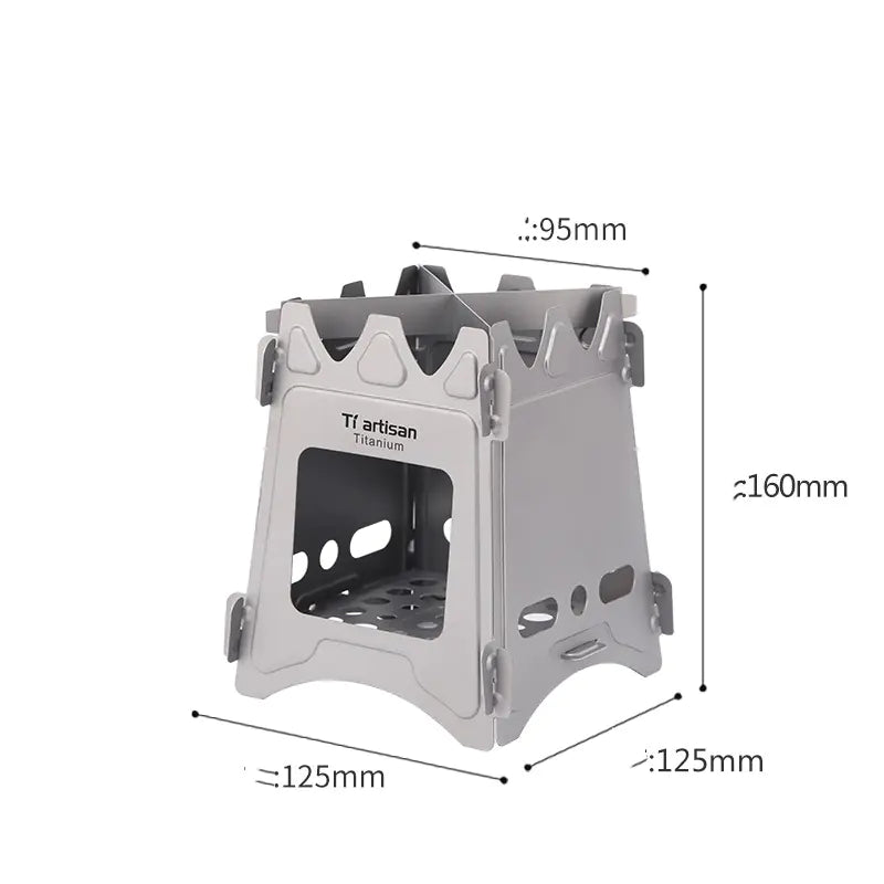 Widesea Portable Camping Wood Stove - Foldable Outdoor Cooking Stove for Camping & Hiking