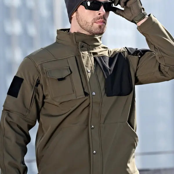 Rhino 2.0 Men's Tactical Softshell Jacket — Sharkskin Fleece Lined Windproof | Outdoor & Hiking