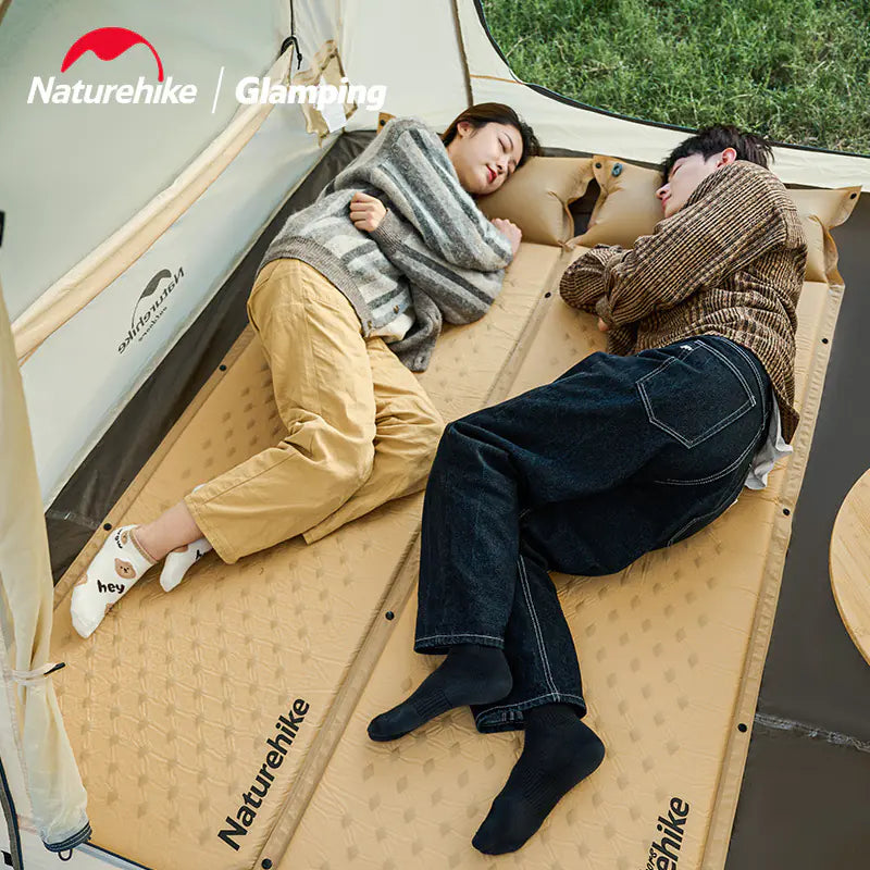 Naturehike D01 Extended Inflatable Sleeping Pad with Pillow - Camping Mat
