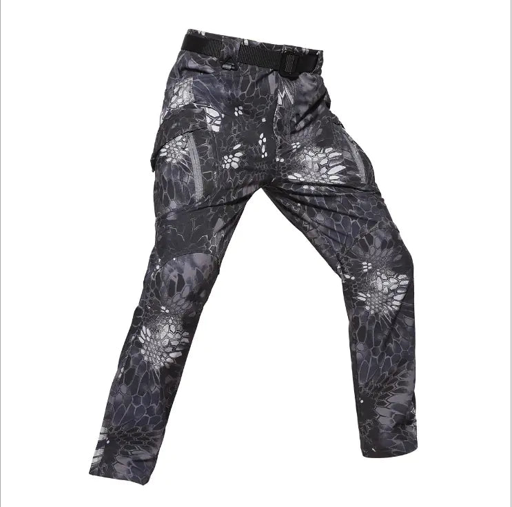 Men's Tactical Outdoor Assault Pants - Shark Skin Soft Shell Cargo Pants | Military Style