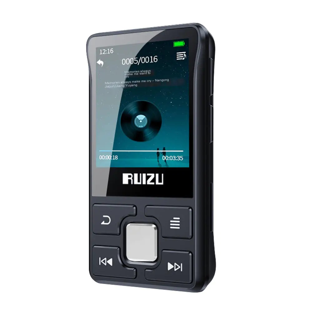 Mini Bluetooth MP3 Player with 1.8" Screen - Portable Music Player with FM Radio, E-Book & TF Card Support