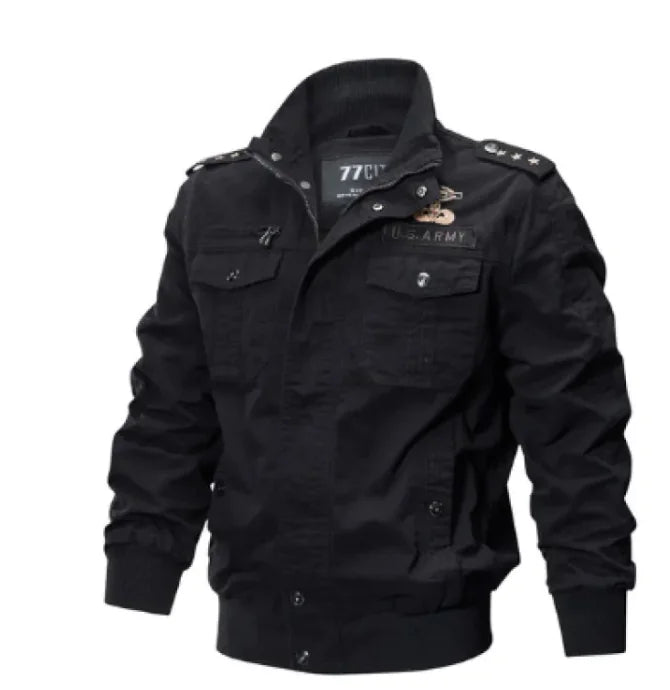 Tactical Flight Army Jacket - Military Bomber Jacket with Cotton Construction | Plus Size Available