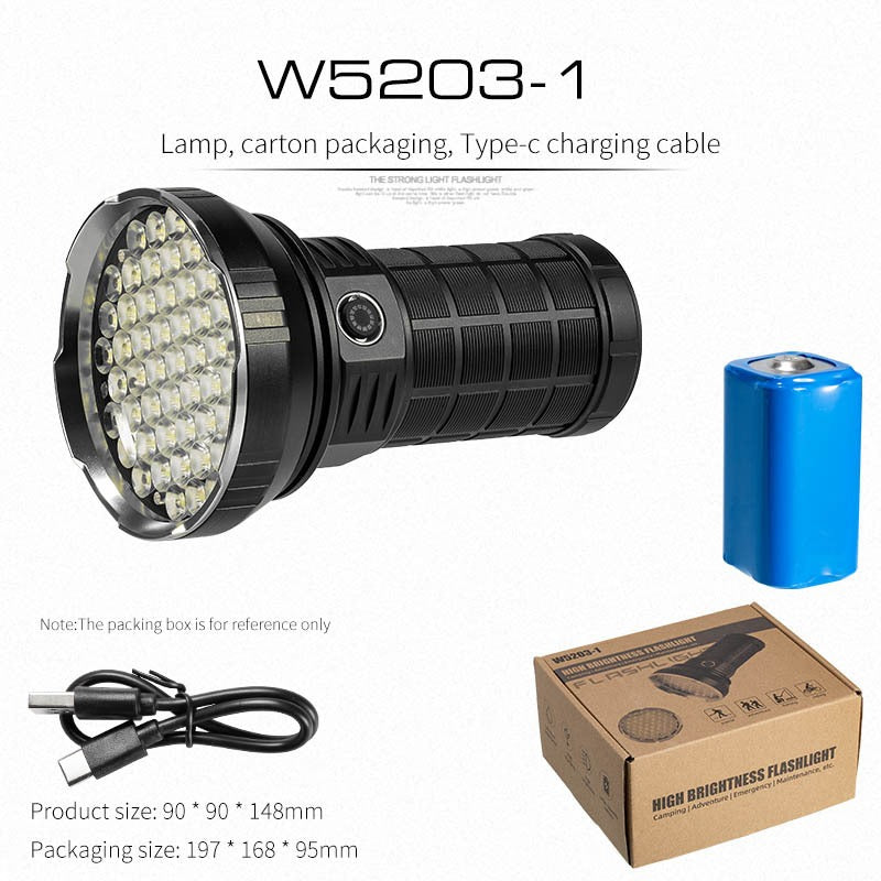 High-Power LED Flashlight — Rechargeable Aluminium Torch for Outdoor, Emergency & Self-Defence