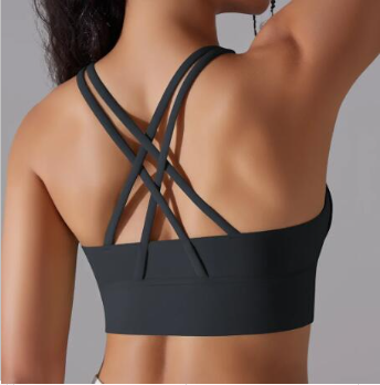 Criss Cross High-Impact Sports Bra for Women - Workout Support Bra