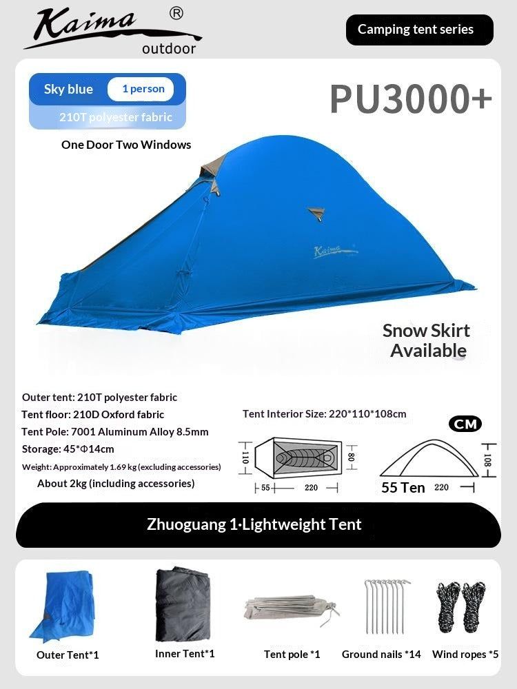 Waterproof Windproof Camping Tent for 1-2 People