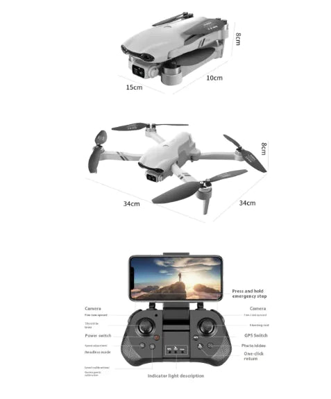F10 Folding GPS Drone - 4K HD Camera with Dual Positioning & Smart Flight Modes | Portable Quadcopter