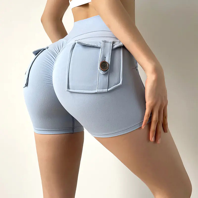 Women's High Waist Stretch Yoga Shorts - Quick-Dry Athletic Shorts | Gym & Fitness