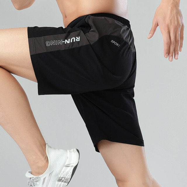 Men's Ice Silk Quick Dry Running Shorts with Pockets