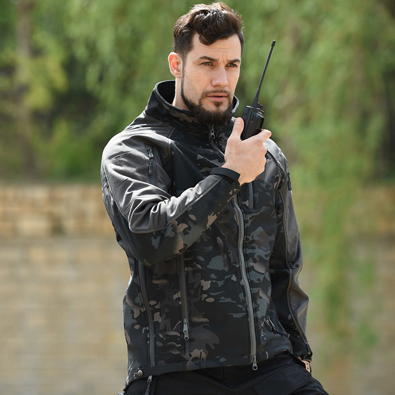 Men's Waterproof Tactical Softshell Jacket — All-Season Protection | Outdoor & Hiking