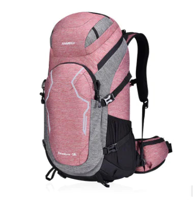 50L Nylon Hiking Backpack - Lightweight Outdoor Sports Pack with Embroidered Design | Adventure Rucksack