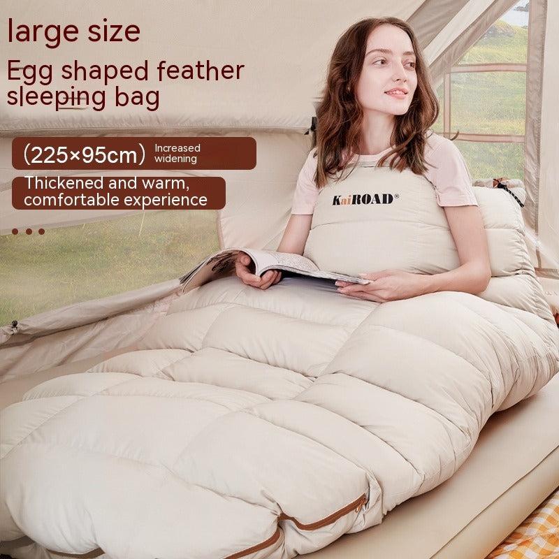 Egg-Shaped Down Camping Sleeping Bag