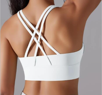 Criss Cross High-Impact Sports Bra for Women - Workout Support Bra