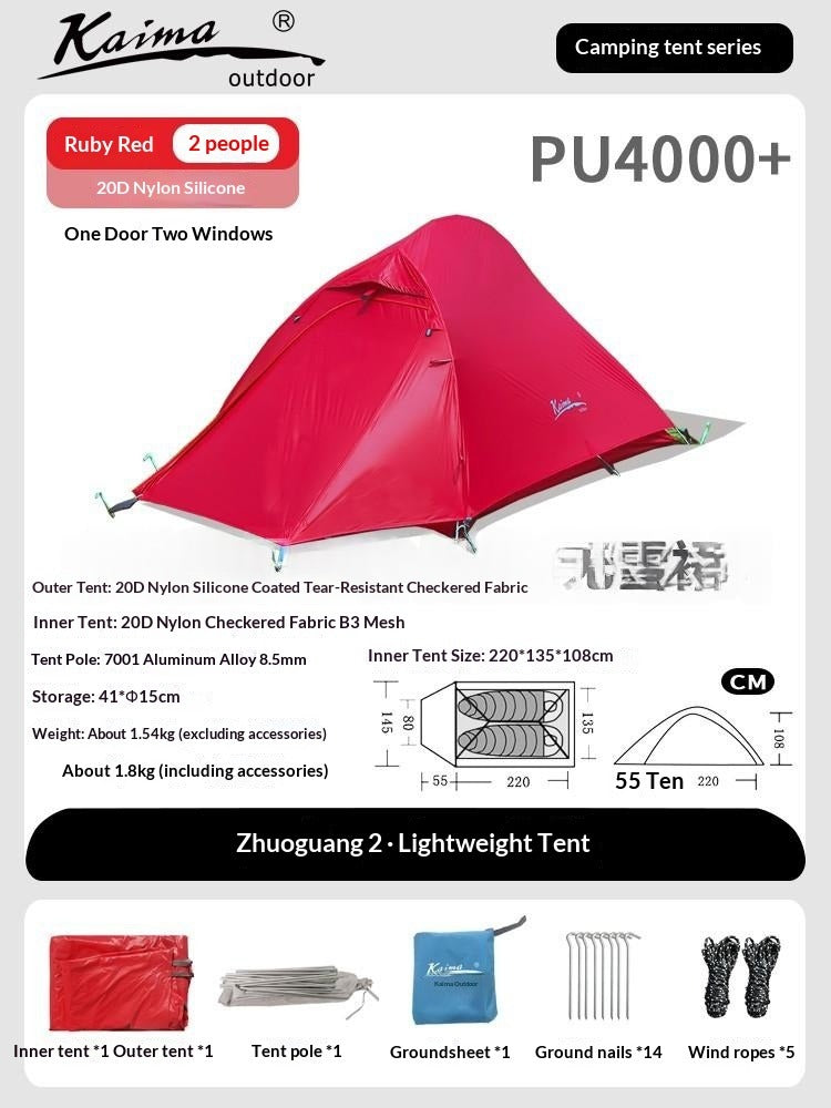 Waterproof Windproof Camping Tent for 1-2 People
