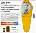 Ultralight Down Sleeping Bag for Camping & Hiking