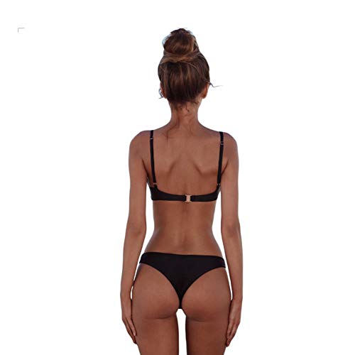 Women's Straight-Neck Two-Piece Bikini Set