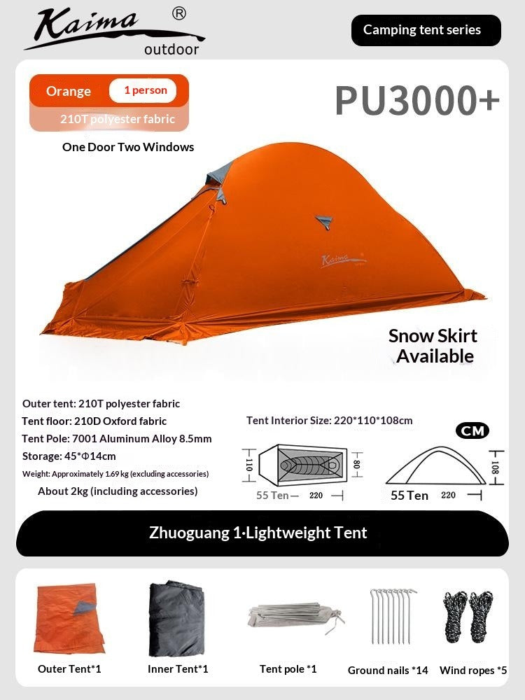 Waterproof Windproof Camping Tent for 1-2 People
