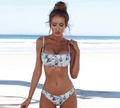 Women's Straight-Neck Two-Piece Bikini Set