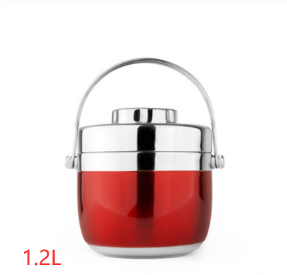 Stainless Steel Insulated Lunch Box, 2-Tier Bento Container