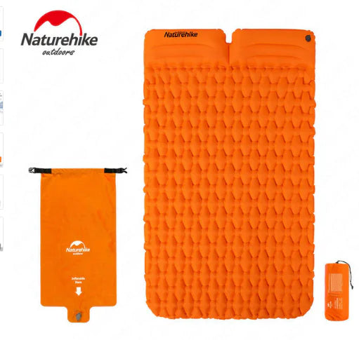 Outdoor Inflatable Mattress - Moisture-Proof Camping Tent Sleep Pad with Pillow Options | 1P & 2P