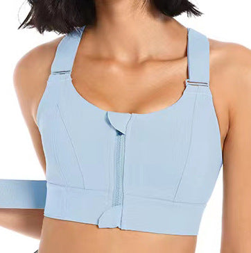 High-Impact Women's Sports Bra with Front Zipper