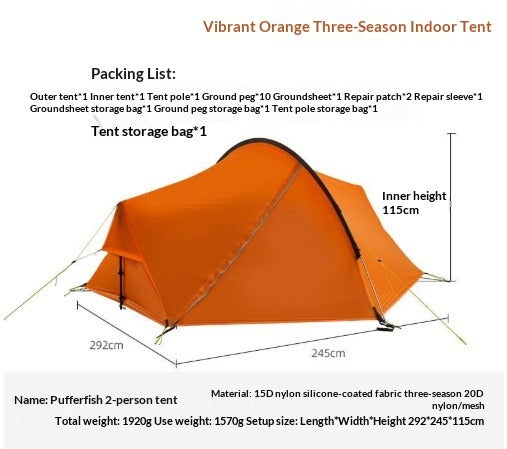 Lightweight Double Person Hiking Tent