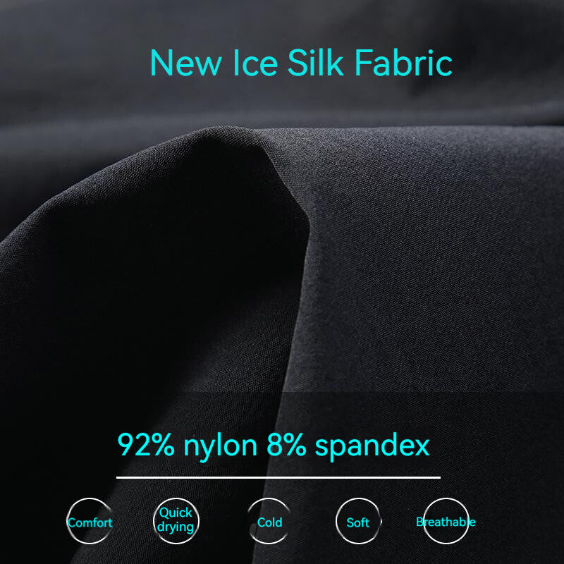 Men's Ice Silk Quick Dry Running Shorts with Pockets