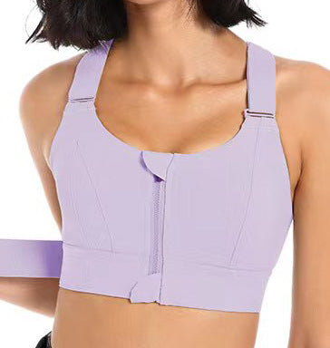 High-Impact Women's Sports Bra with Front Zipper