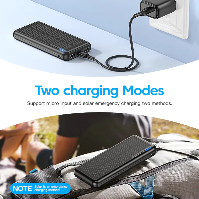 KUULAA 20000mAh Solar Power Bank - PD18W Fast Charging, Multi-Port | Portable Power