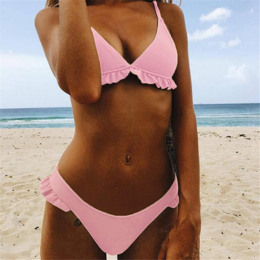Women's Ruffle-Trim Two-Piece Bikini Set