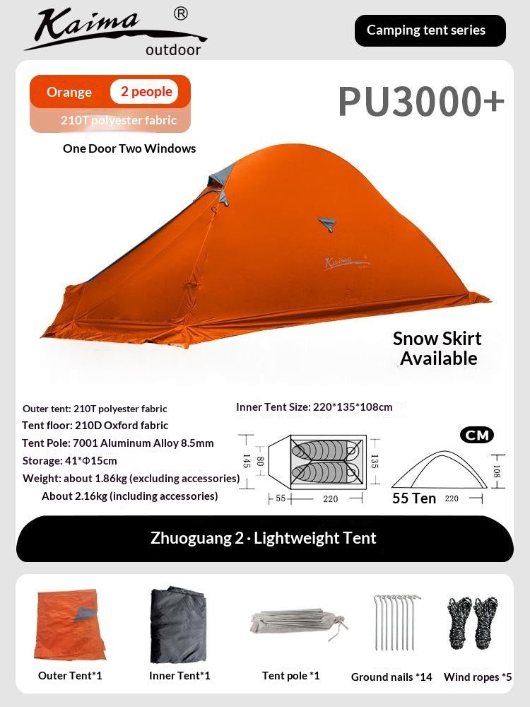 Waterproof Windproof Camping Tent for 1-2 People