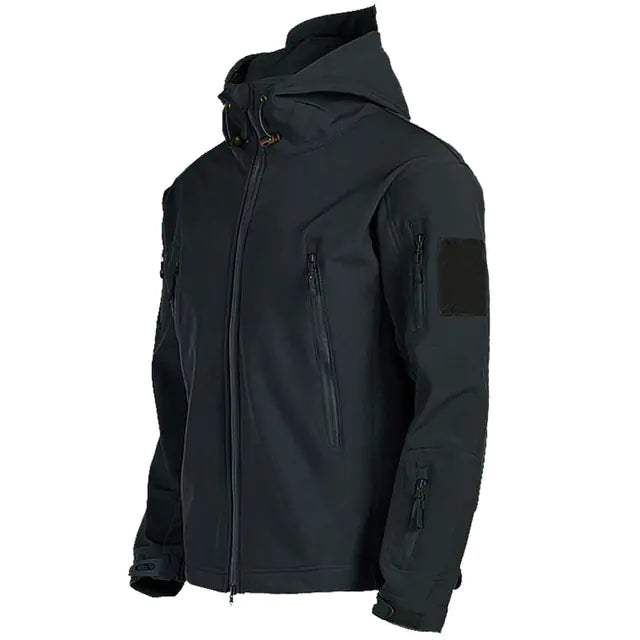 Men's Tactical Shark Skin Softshell Jacket — Waterproof Fleece Lined | Outdoor & Hiking