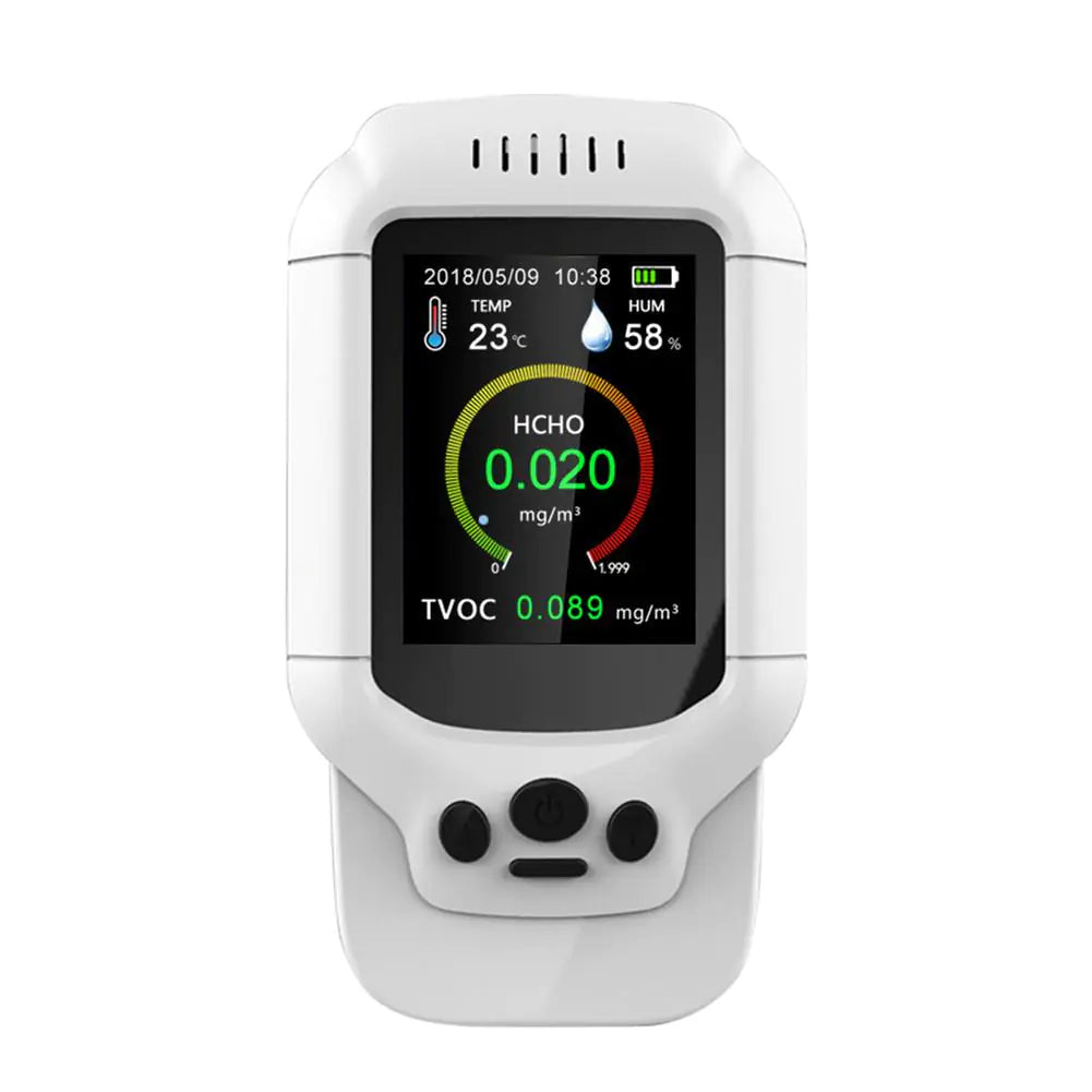 Professional Air Quality Monitor for PM2.5 and HCHO - Digital Formaldehyde Detector with LCD Display