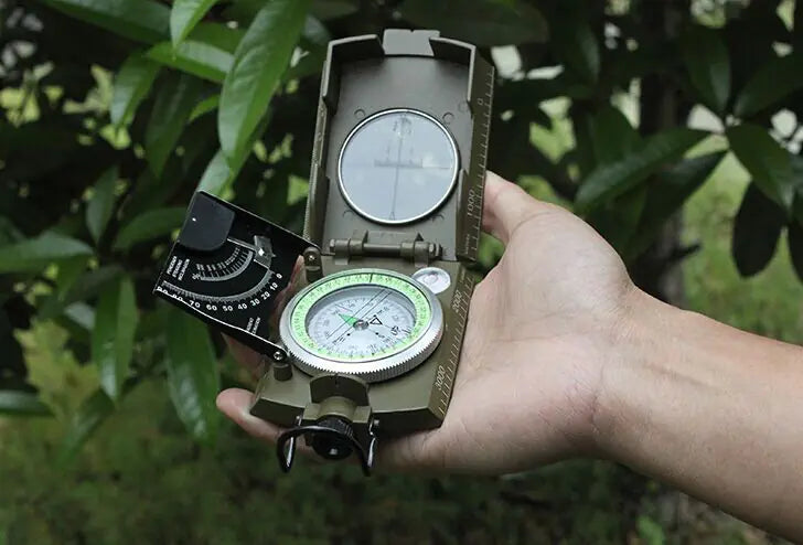 Compass and Inclination Meter with Degree Scale - Slope Compass with Luminous Dial | Zinc Alloy