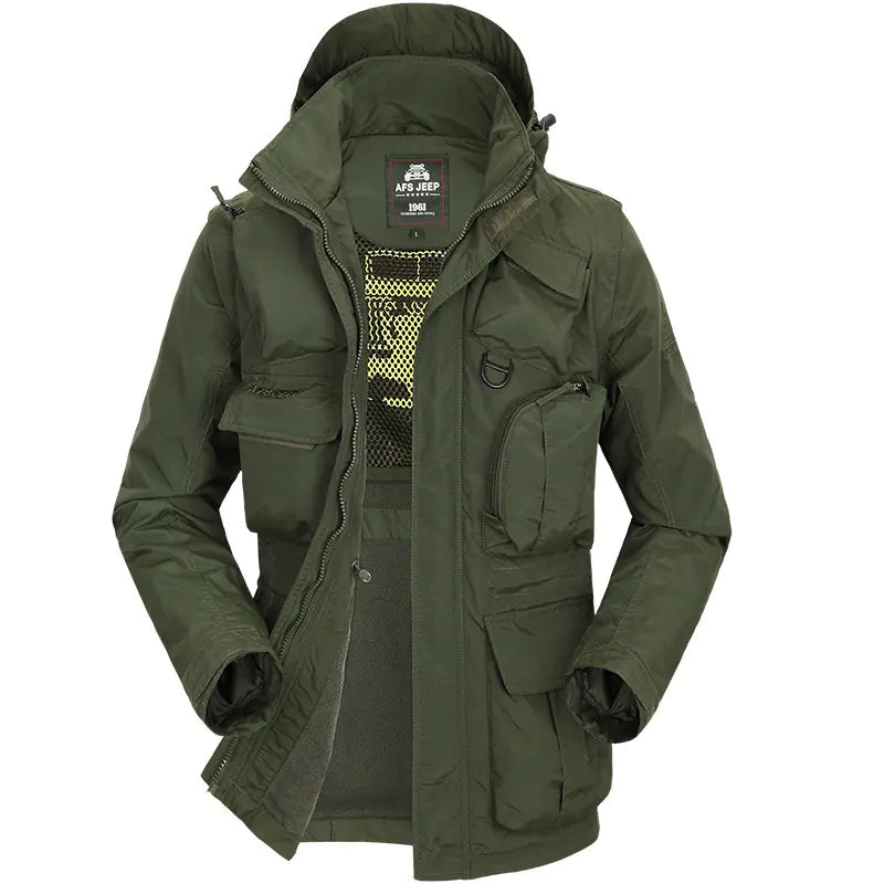Men's Tactical Jacket with Removable Sleeves — Convertible Vest Memory Fabric | Outdoor & Casual