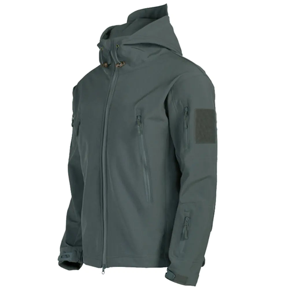 Men's Tactical Shark Skin Softshell Jacket — Waterproof Fleece Lined | Outdoor & Hiking
