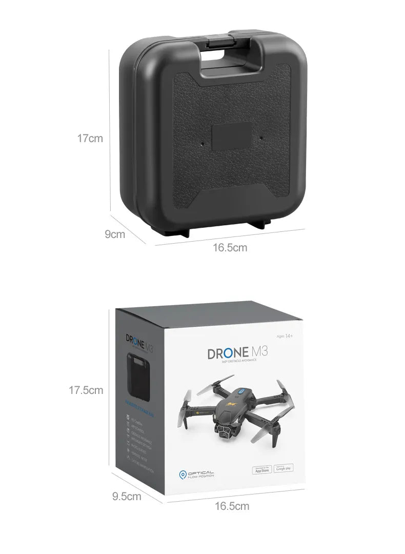UAV Three Camera HD Drone - Optical Flow Positioning with Obstacle Avoidance | Orange & Black