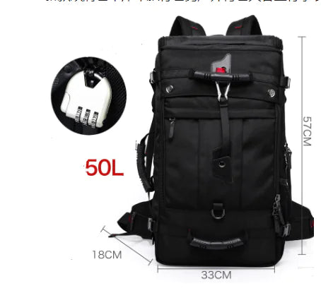 50L Oxford Fabric Hiking Backpack - Large Capacity Travel Pack with Durable Construction | Outdoor Adventure