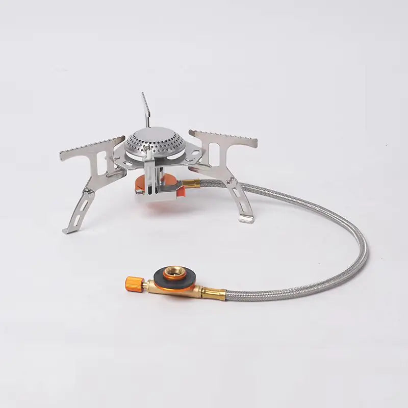 Portable Butane Camping Stove - 3500W Stainless Steel Foldable Burner | Lightweight Outdoor Cooking