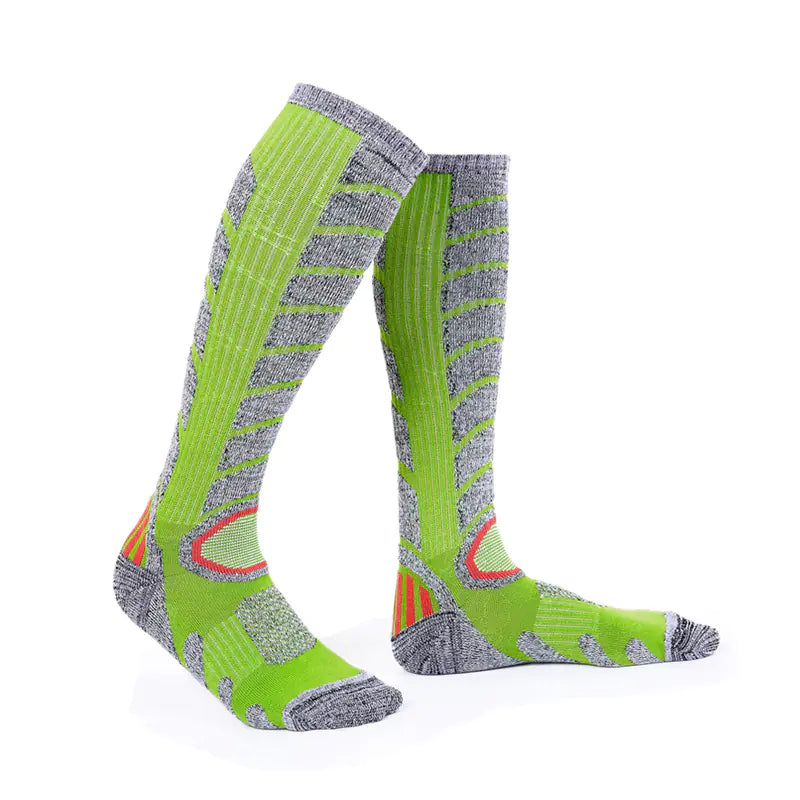 Thick Terry Hiking Socks for Men and Women - Cotton High Tube Cushioned Trail Socks