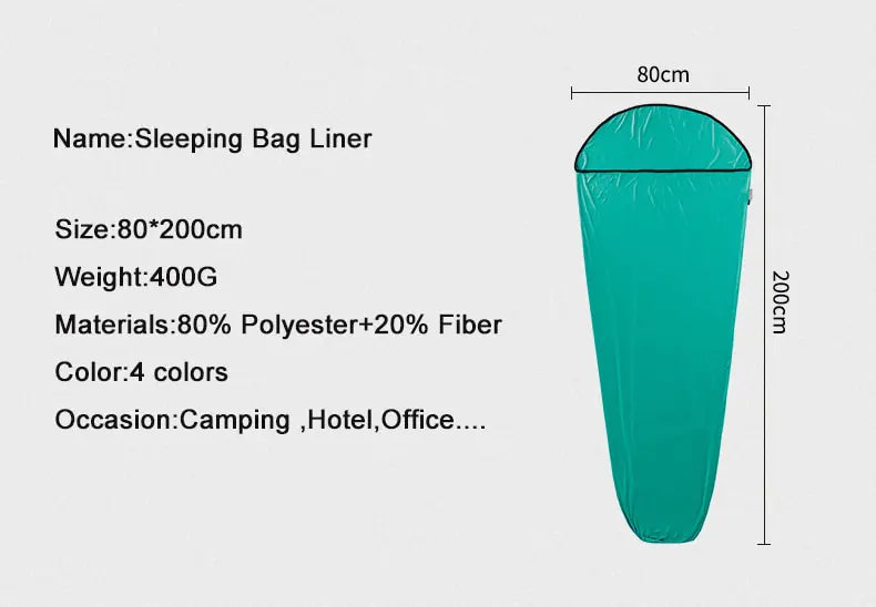 Naturehike Lightweight Portable Sleeping Bag Liner - 400g Travel Sleep Sack | Camping & Hotel
