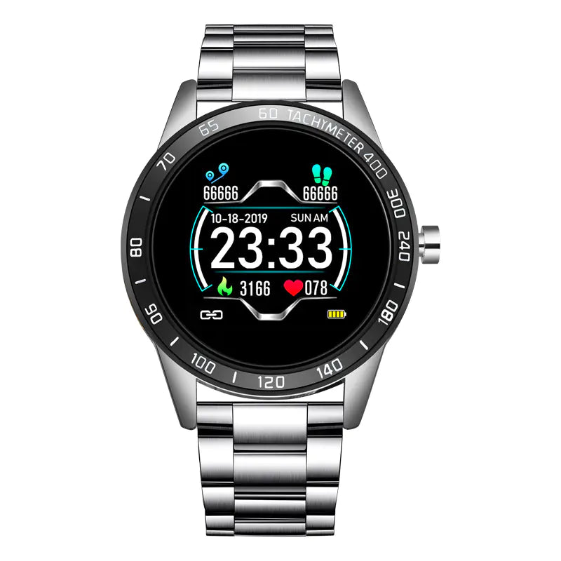Multi-Functional Smart Watch with Steel Band - Business Style Alloy Case | Black, Gold, Silver